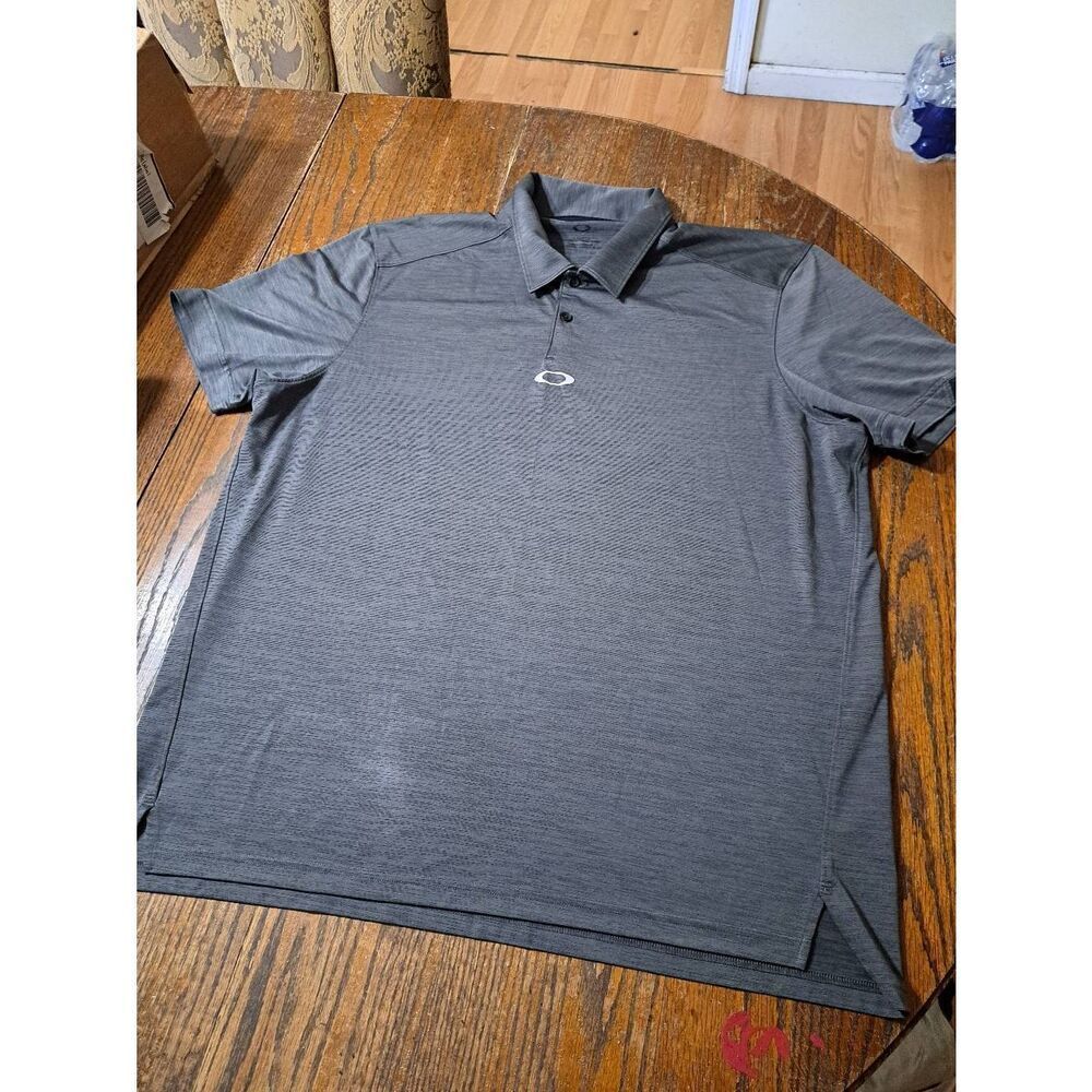 XXL Oakley Grey Short Sleeve Golf Polo Athleisure Shirt Pullover Top